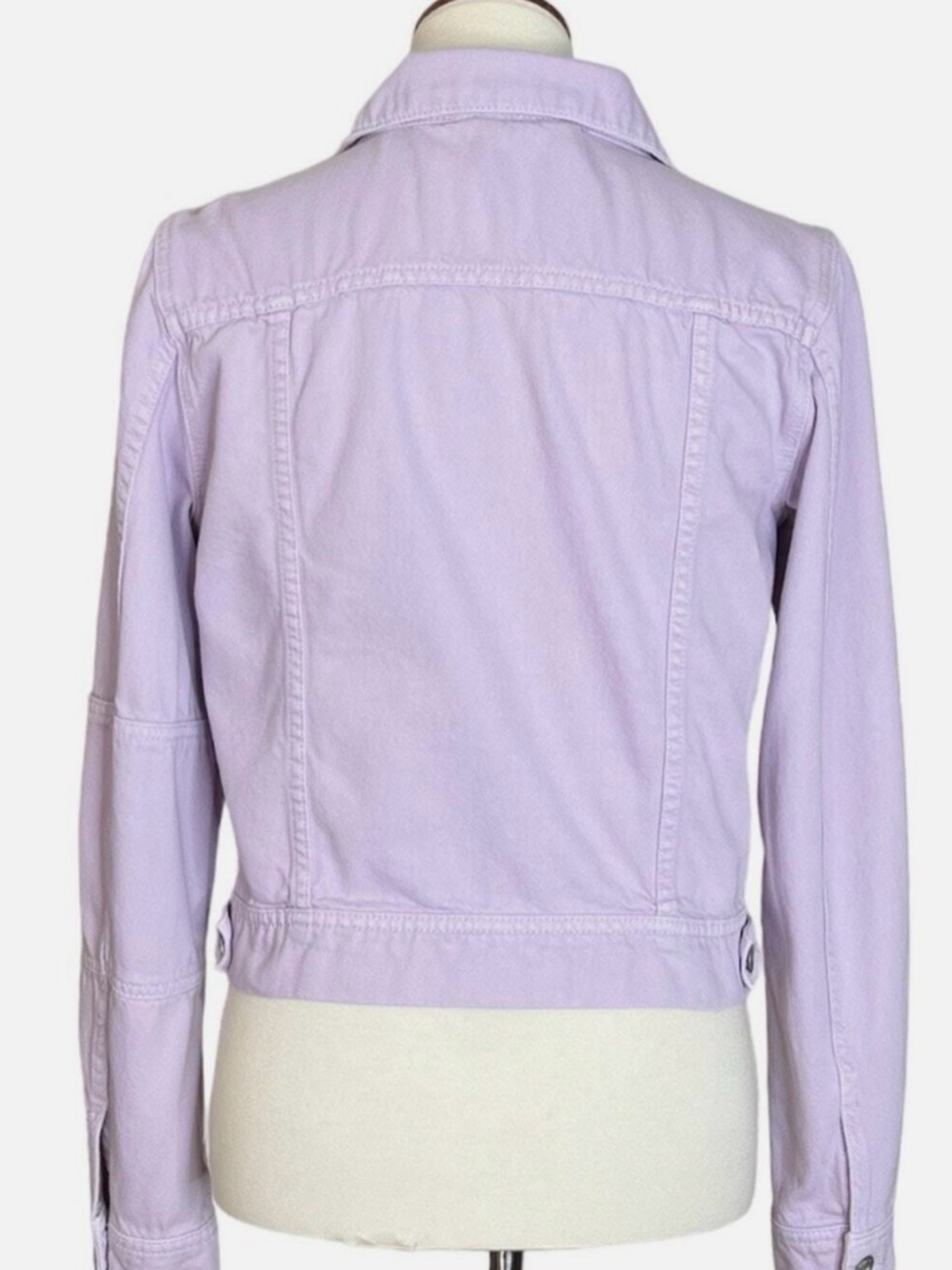 Free People Rumors Lilac Denim Jean Jacket size small - Picture 3 of 4